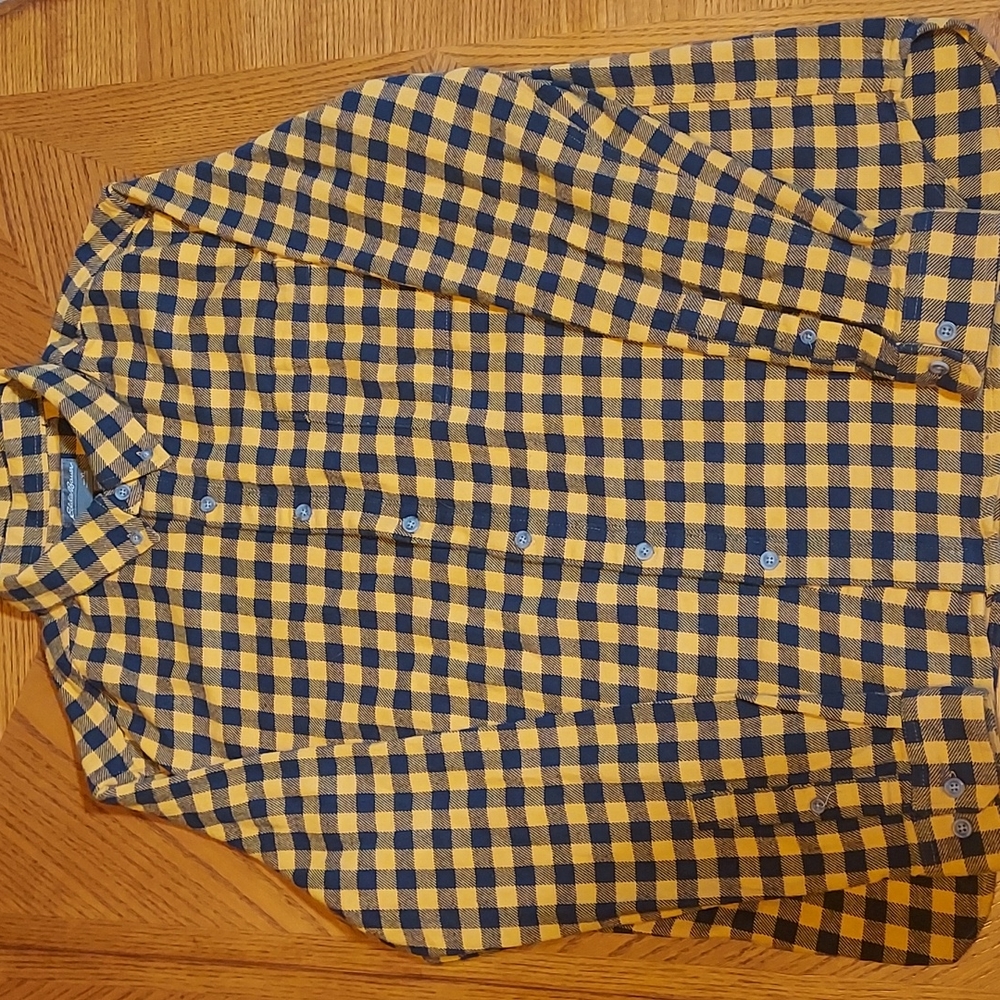Black and Yellow XL Eddie Bauer button up flannel